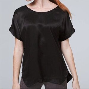 White House Black Market Black Short Sleeve Top